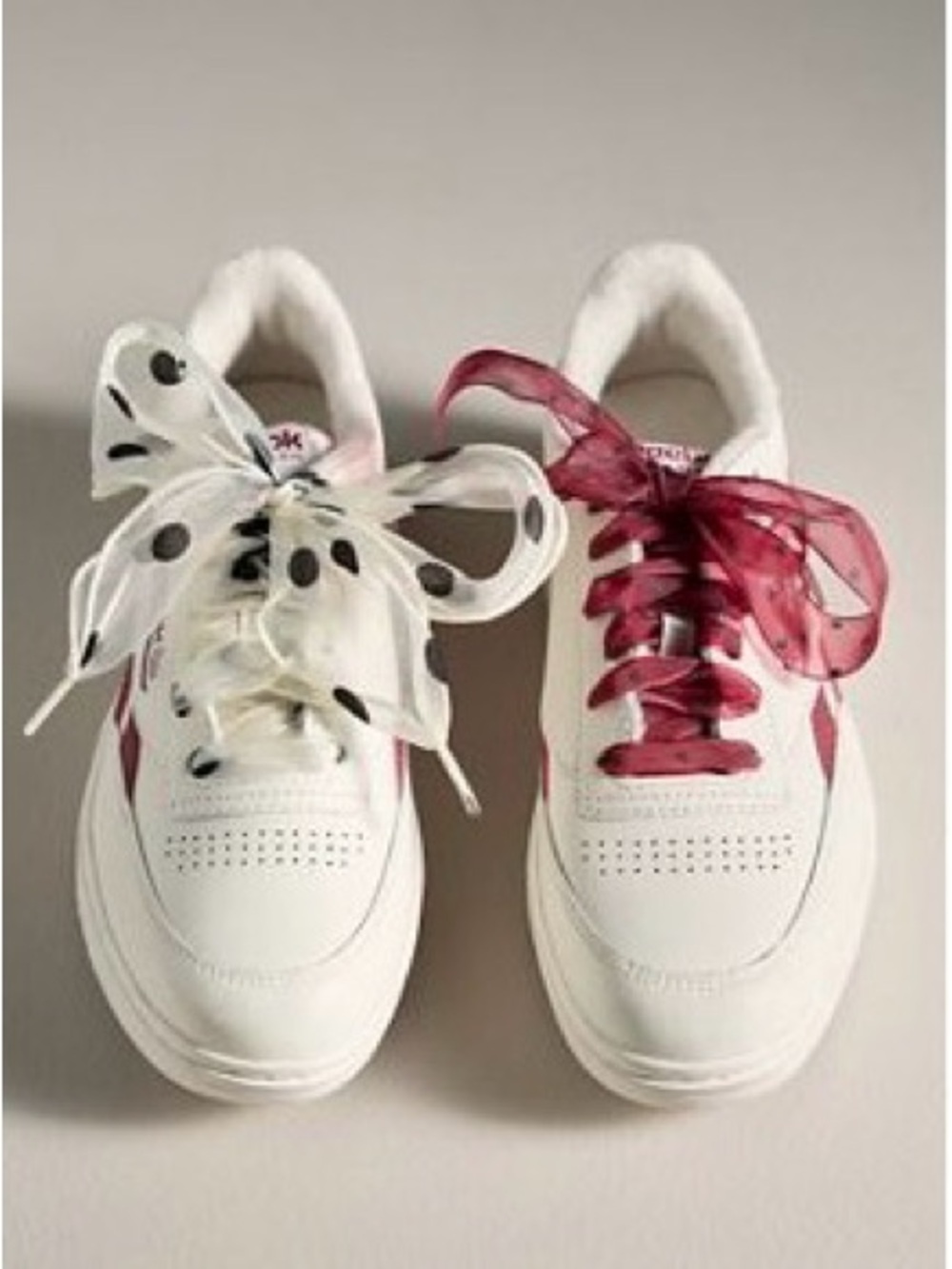 Anthropologie Set of two Organza Polka Dot Shoe Laces